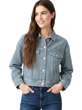 Gap Denim Railroad Stripe Icon Jacket